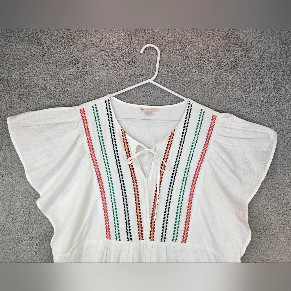 Knox Rose White Midi Dress with Multicolor Embroidery - Picture 3 of 13